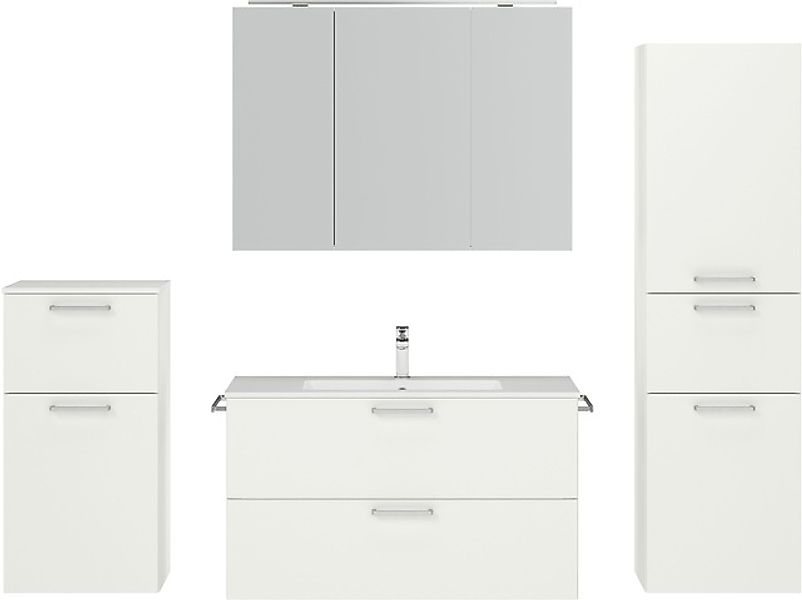nobilia® Badmöbel-Set »Tolvina«, (4 St., vormontiert, mit Soft-Close), inkl günstig online kaufen