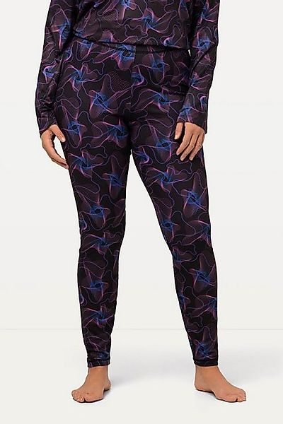 Ulla Popken Lederimitathose Funktionsleggings Wellen schnelltrocknend recyc günstig online kaufen