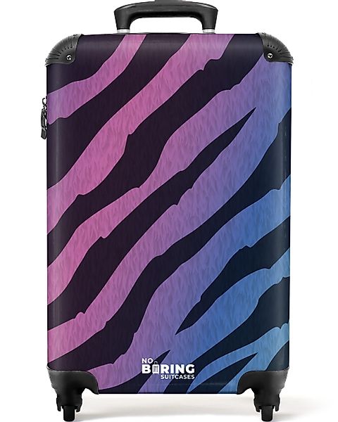 NoBoringSuitcases.com© Hartschalen-Trolley Bunter Zebradruck 55x35x20cm, 4 günstig online kaufen