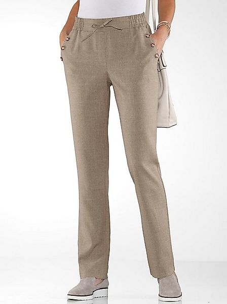 Sieh an! Jerseyhose Hose komfortabel mit Dehnbund und Zierknöpfen günstig online kaufen