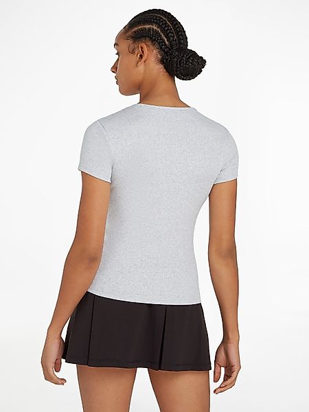 Tommy Jeans Kurzarmshirt "TJW SLIM ESSENTIAL RIB SS EXT" mit gerippter Stru günstig online kaufen