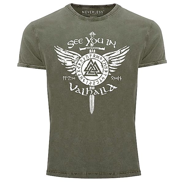 Neverless Print-Shirt Herren Vintage Shirt See günstig online kaufen