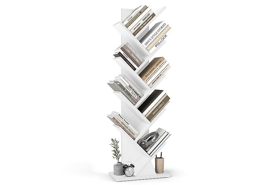 VASAGLE Bücherregal, Baumform, Standregal 9 Ebenen, Eckregal günstig online kaufen