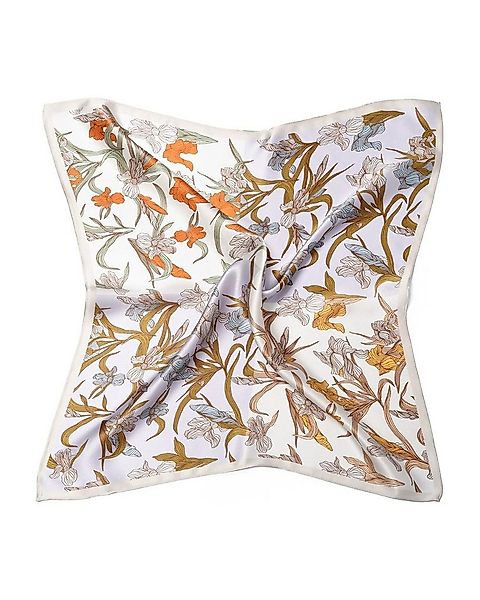 MayTree Seidentuch quadratisch,Lilien 53x53 cm, gold orange, Nickituch, Ban günstig online kaufen