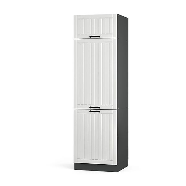 Vicco Kühlumbauschrank Fame-Line Hochschrank für die Küche Weiß Landhaus/An günstig online kaufen