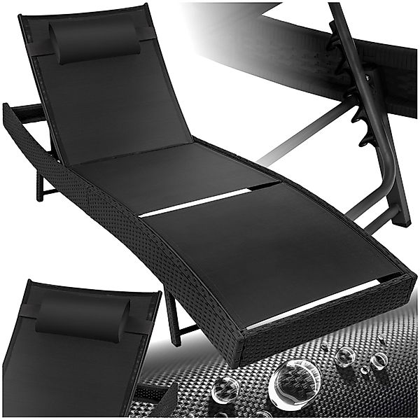tectake Gartenliege Rattan Sonnenliege, 1 St., günstig online kaufen