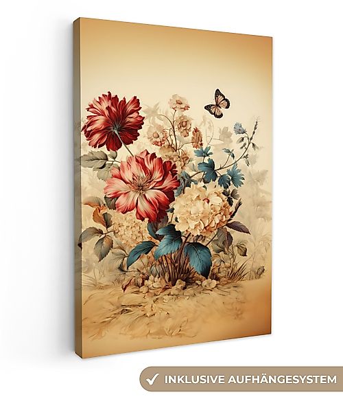 OneMillionCanvasses® Leinwandbild Vintage - Blumen - günstig online kaufen