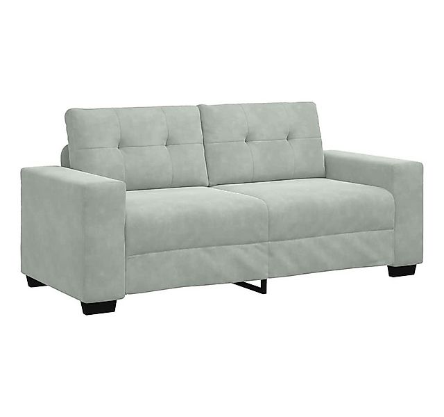 vidaXL Sofa Zweisitzer-Sofa Hellgrau 180x77x82 cm Samt, 1 Teile günstig online kaufen