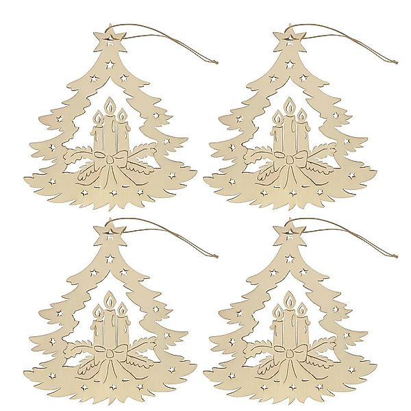 HTI-Living Beleuchtetes Fensterbild Fensterbild Holz 4er günstig online kaufen