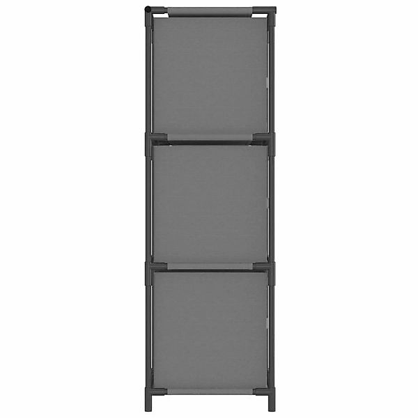 Vidaxl Lagerschrank Mit 3 Stoff-schubladen Grau 34x34x101 Cm Stahl günstig online kaufen