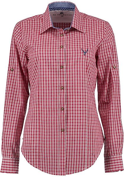 OS Trachten Trachtenbluse Prami Langarmbluse mit Hirsch-Stickerei auf der B günstig online kaufen