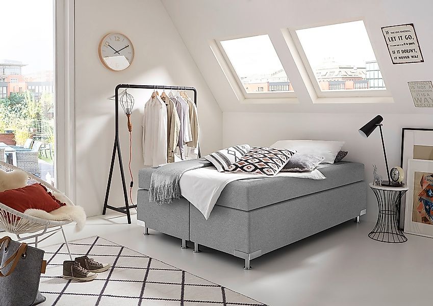 Westfalia Schlafkomfort Boxspringbett "Holland" ohne Kopfteil, frei im Raum günstig online kaufen