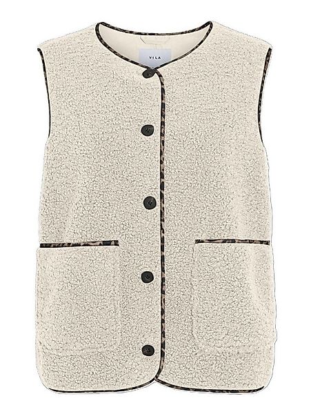Vila Plüschweste VIADA PRINTED PIPING TEDDY VEST günstig online kaufen