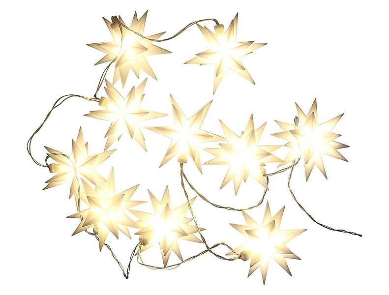 Dekoleidenschaft LED-Lichterkette "Sterne" 230 cm lang, 10 Lichter, mit Bat günstig online kaufen