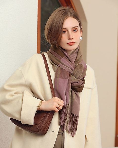 XDeer Wollschal Damen Schal,kuschelweich Karo,Winter Schal Poncho Qualität günstig online kaufen