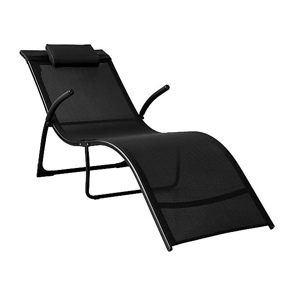 SoBuy® Sonnenliege klappbar Gartenliege Relaxstuhl Liegestuhl mit Kopfkisse günstig online kaufen