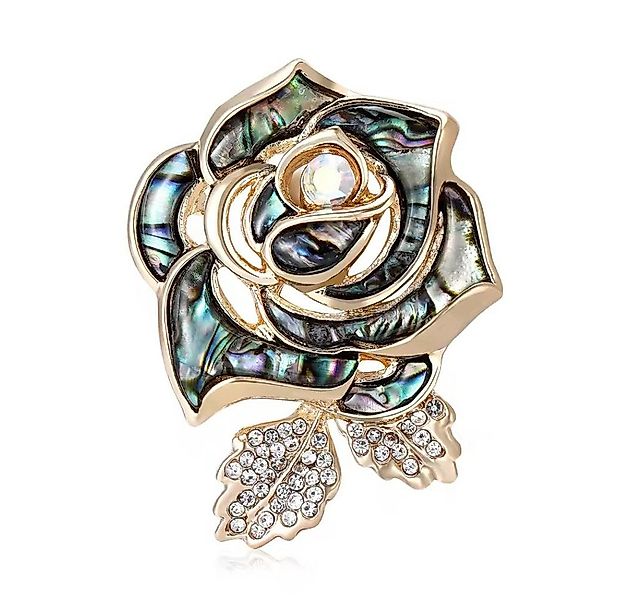 Dark-Desires Brosche Vintage Broschen Rosenblüte schimmernd, Vintage Brosch günstig online kaufen