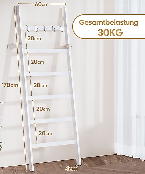 Yorbay Handtuchleiter Handtuchhalter Bambus, 6 Ebenen, günstig online kaufen