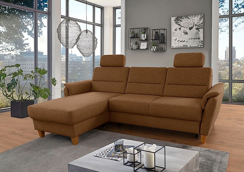 Home affaire Ecksofa "Palmera L-Form", Federkern, wahlweise mit Bettfunktio günstig online kaufen