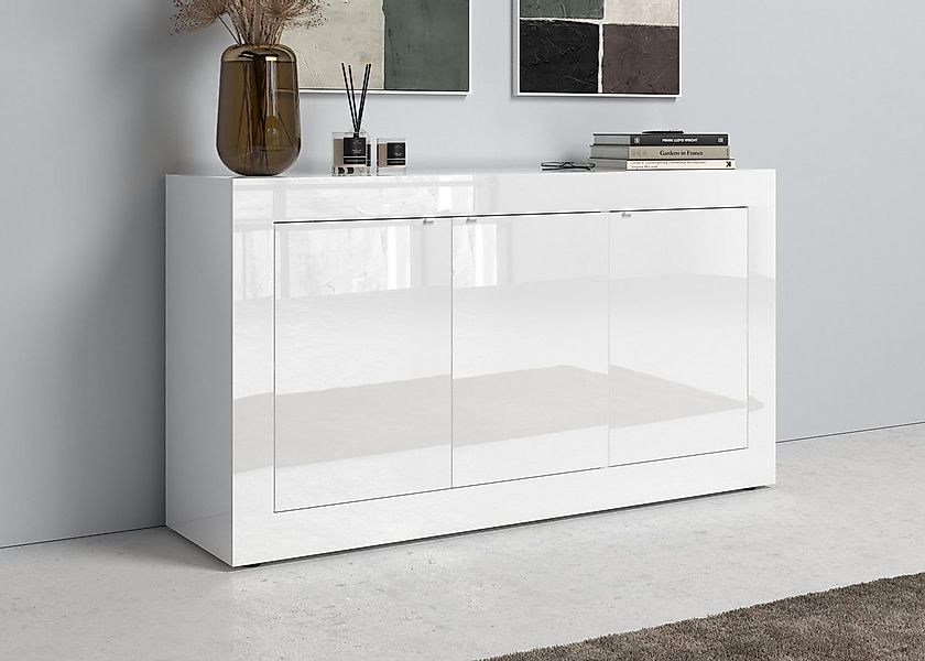 INOSIGN Sideboard Basic Breite 160 cm, Kommode 3 Türen, Anrichte, Metallgri günstig online kaufen