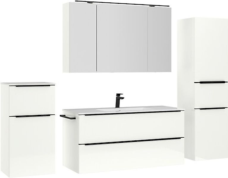 nobilia® Badmöbel-Set »Levere« vormontiert, mit Soft-Close, 4 Stk. tlg. günstig online kaufen
