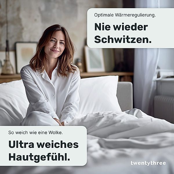 twenty:three® Bettbezug Lyocell Deckenbezug Pure White, günstig online kaufen
