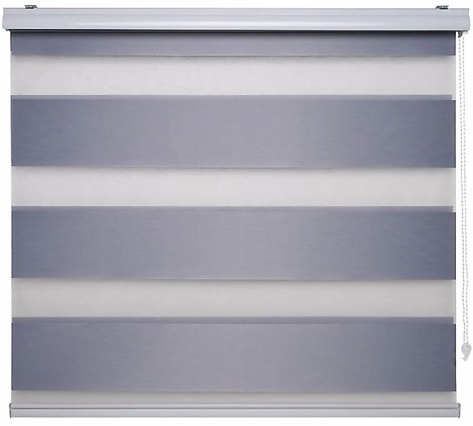 Liedeco Doppelrollo "DUO-Rollo mit 20 cm Streifen" Lichtschutz mit Bohren i günstig online kaufen