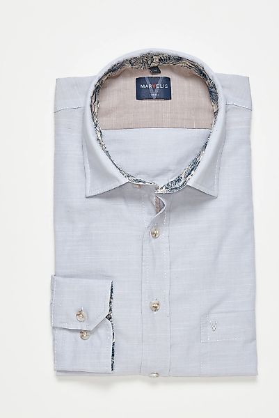MARVELIS Langarmhemd in Leinen-Optik günstig online kaufen