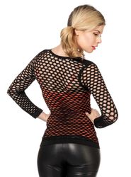 Metamorph T-Shirt Netzshirt schwarz Breitmaschiges Netzshirt günstig online kaufen