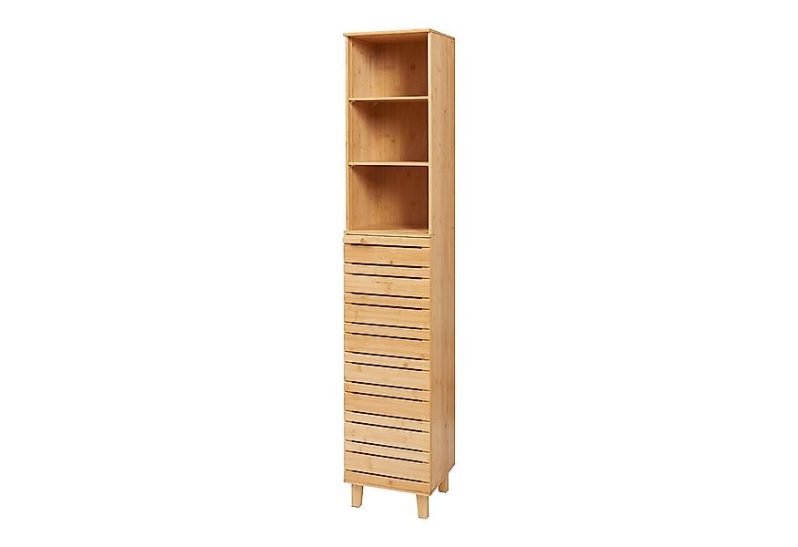 en.casa Hochschrank »Epind« mit einer Schranktür 180 x 33 x 30 cm Bambus günstig online kaufen
