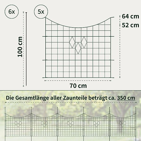 VERDOBA Zaun Teichzaun Gartenzaun Hundezaun - günstig online kaufen