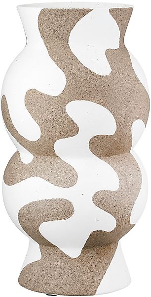 GILDE Tischvase "Vase rund Areno beige; weiß H. 35 cm", (1 St.) günstig online kaufen
