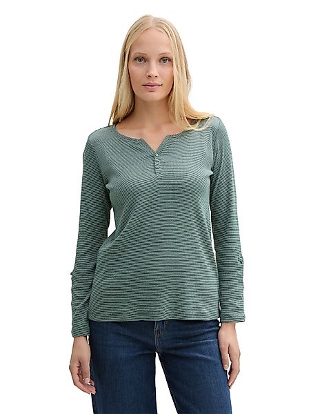 TOM TAILOR Henleyshirt mit Turn-Up-Arm günstig online kaufen