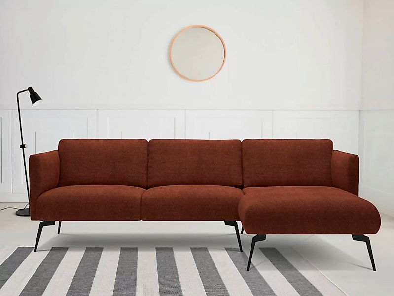 andas Ecksofa "Horna, L-Form,", mit schwarzen Metallbeinen günstig online kaufen