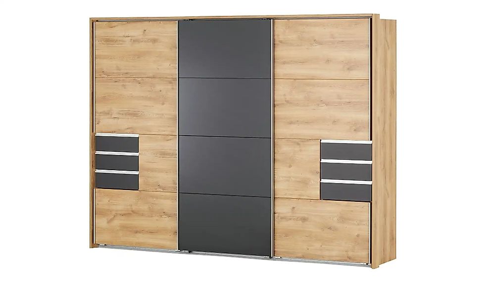 Schwebetürenschrank  Shawbury ¦ holzfarben ¦ Maße (cm): B: 273 H: 213 T: 64 günstig online kaufen
