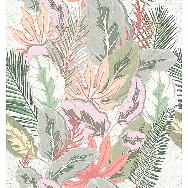 Marburg Fototapete Floral Modern 3,4 m x 3,18 m Grau-Weiß FSC® günstig online kaufen