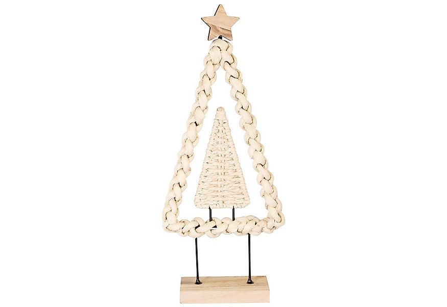 matches21 HOME & HOBBY Dekofigur Deko Tannenbaum Metall mit Papierkordel & günstig online kaufen