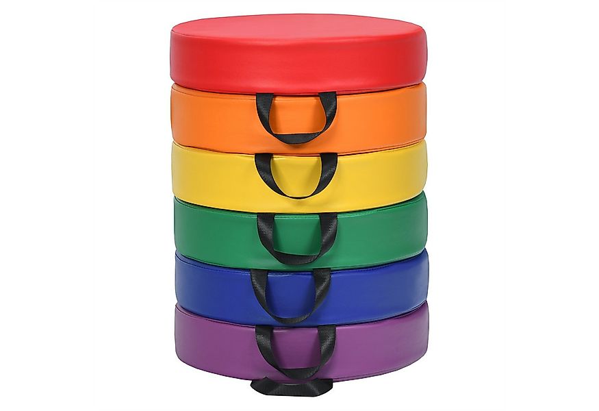 COSTWAY Bodenkissen 6er Set Kinder Sitzkissen, mit Griff & Reißverschluss günstig online kaufen