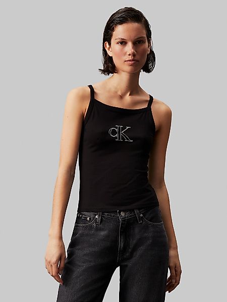 Calvin Klein Jeans Spaghettitop "OUTLINED CK STRAPPY TANK", mit Markenlabel günstig online kaufen