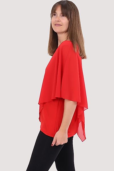 malito more than fashion Chiffonbluse 10732 Schlupfbluse Blusenshirt asymme günstig online kaufen