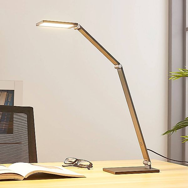 Lucande LED-Schreibtischlampe Mion, 41 cm, eckig, dimmbar günstig online kaufen