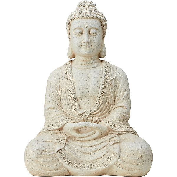 Deko-Figur Buddha Sitzend 31 cm x 23 cm x 42 cm Grau günstig online kaufen