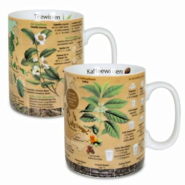Könitz Wissensbecher Kaffee & Tee  -2er Set braun günstig online kaufen