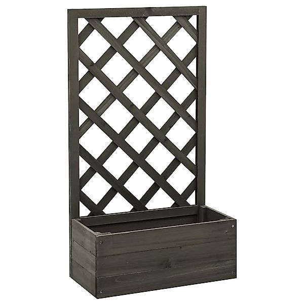 DOTMALL Blumentopf Garten-Spalier mit Blumenkasten Grau günstig online kaufen
