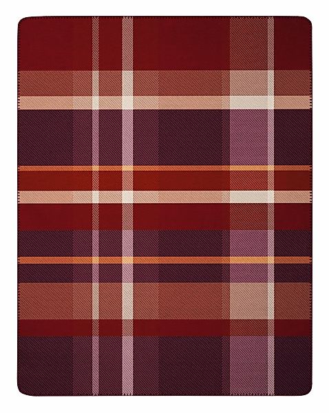 Biederlack Wohndecke "Ruby Check mit geketteltem Zierstich" Made in Germany günstig online kaufen