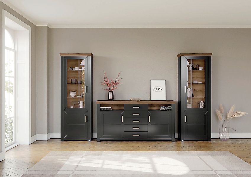 set one by Musterring Wohnwand "York" Set, 3 Stk. tlg. Kombination 05, in 3 günstig online kaufen