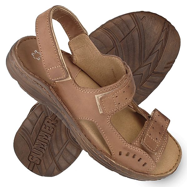 Cloque Alytus Klett-Sandalen aus Leder, Herren günstig online kaufen