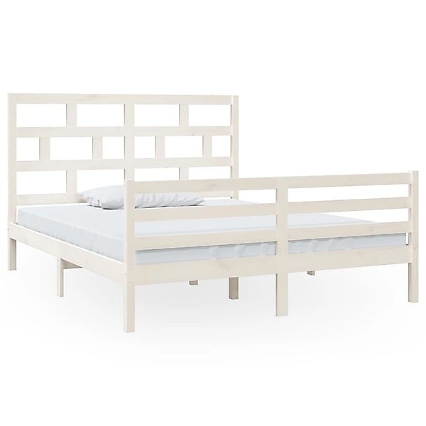 Vidaxl Massivholzbett Weiß 160x200 Cm günstig online kaufen
