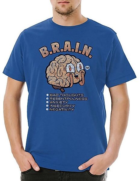 Urban Backwoods Print-Shirt Urban Backwoods B.R.A.I.N. Comic Herren T-Shirt günstig online kaufen