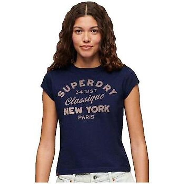 Superdry  T-Shirt T-shirt  Workwear Indigo slim femme günstig online kaufen
